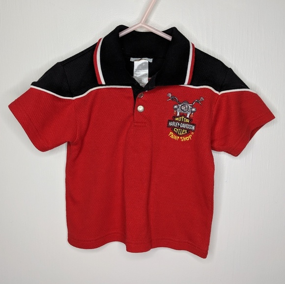 Harley-Davidson Other - Harley Davidson Paint Shop 2T Collar Snap Shirt